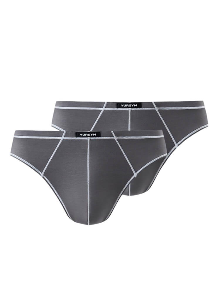 Men's Low-Rise Ice Silk Stitching Briefs