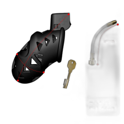 Rattlesnake - Chastity Cage with Butt Plug