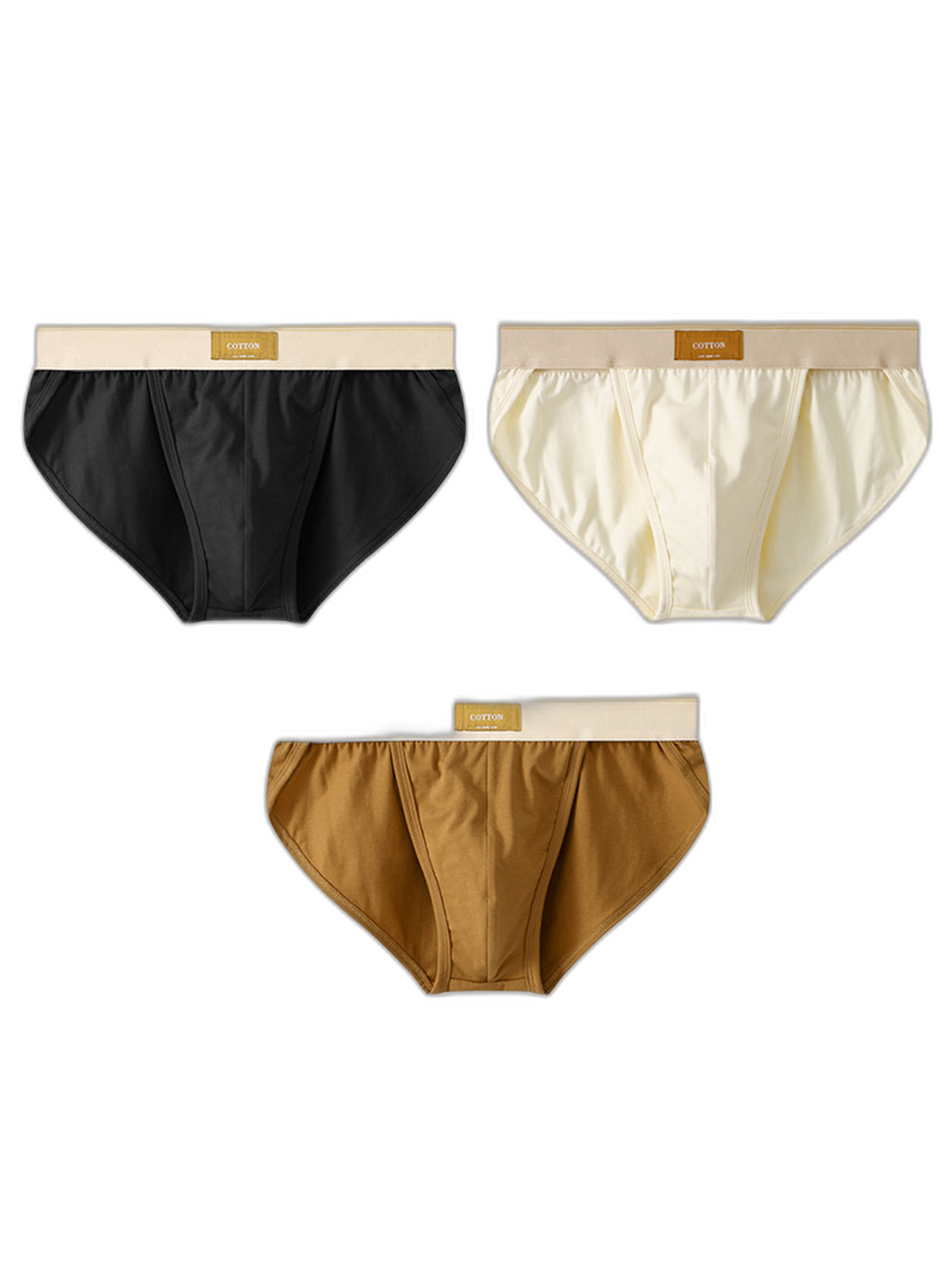 3 Pack Men's Sexy High Cut Cotton Bikini