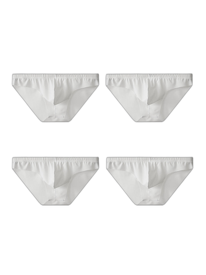 4 Pack Men's Ice Silk Lightweight Breathable Minimalist Briefs