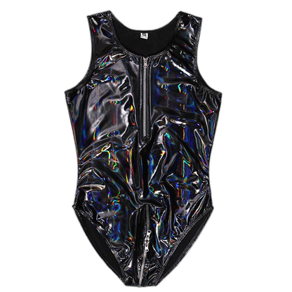 Men's Sexy Latex Corset Bodysuit Outfit