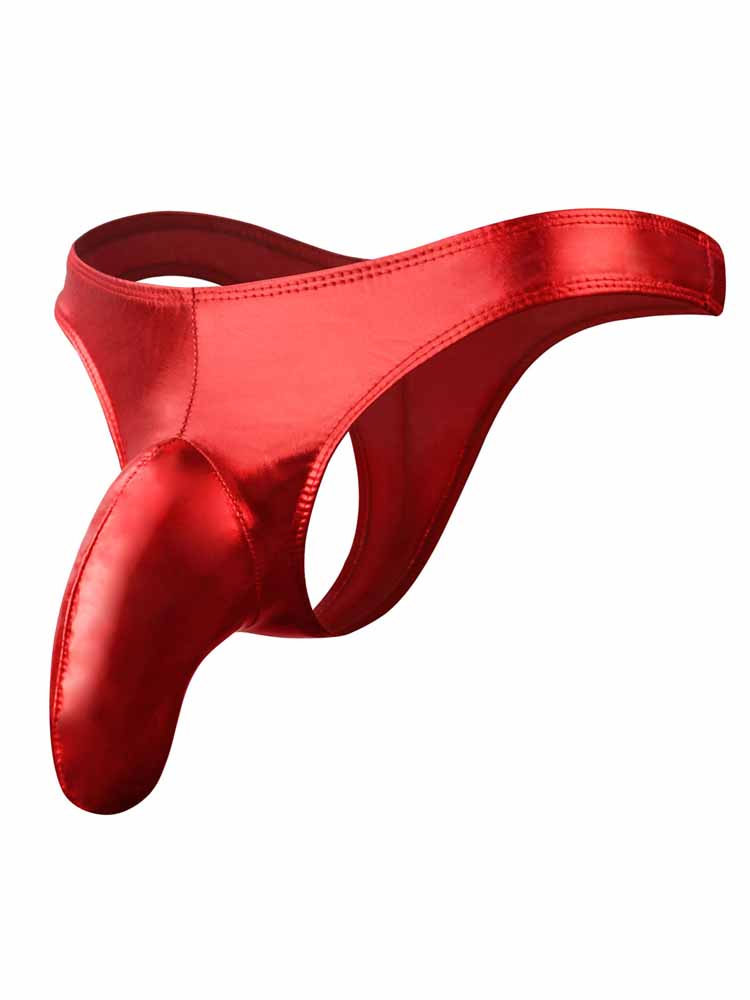 Men's Faux Leather Elephant Trunk Thongs