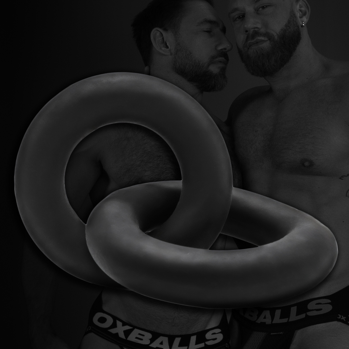 Oxballs Shackle Double Linked Cock/Ball Rings Plus Siliconet Special Edition Night