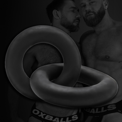 Oxballs Shackle Double Linked Cock/Ball Rings Plus Siliconet Special Edition Night