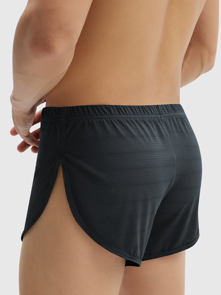 Men's Loose High Side Slits Breathable Boxer Briefs
