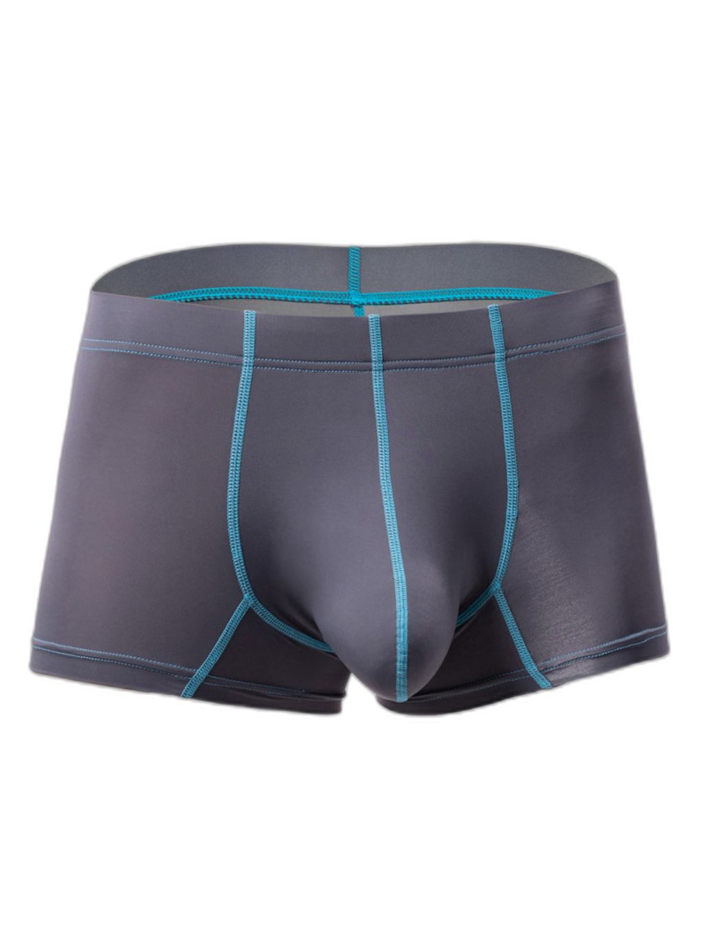 3 Pack Men's Large Pouch Contrast Binding Trunks