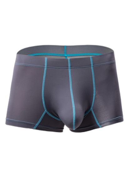 3 Pack Men's Large Pouch Contrast Binding Trunks