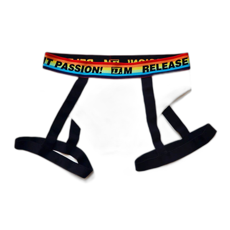 D.M. Rainbow Solid Color Suspender Briefs