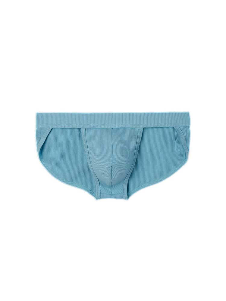 Men's Low-Rise Sexy High-Cut Ribbed Cotton Briefs