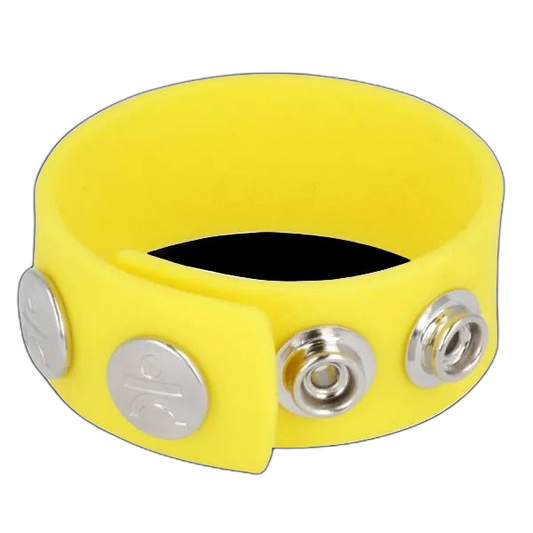 Titus Silicone Wide Cock & Ball Strap Yellow