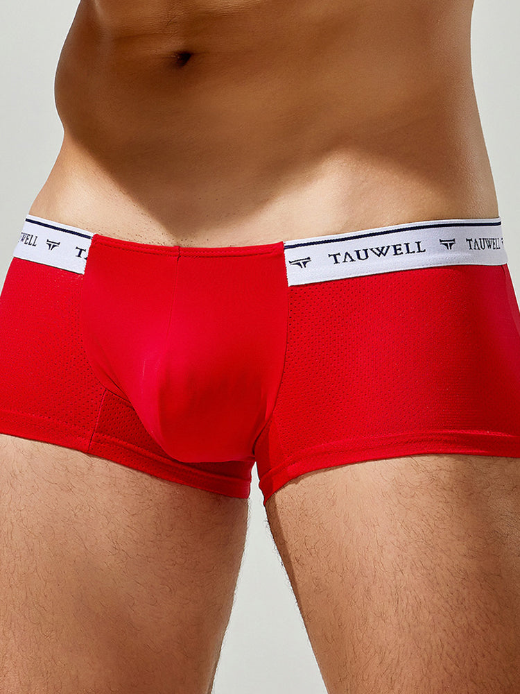 2 Pack Men's Sexy Comfortable Breathable Solid Color Trunks