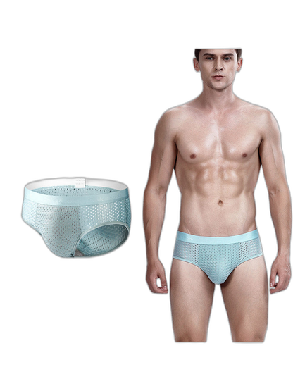 4 Pack Breathable Ice Silk Antibacterial Men's Briefs