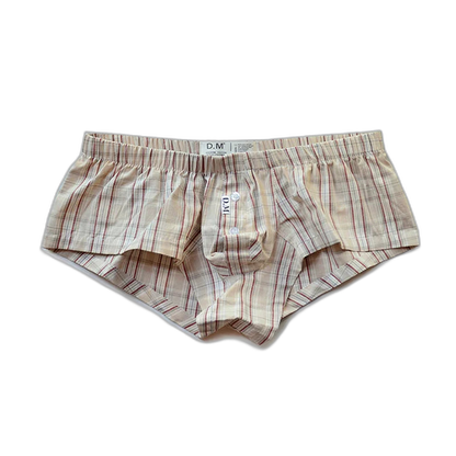 D.M. Low Rise Sexy Plaid Home Boxer Briefs