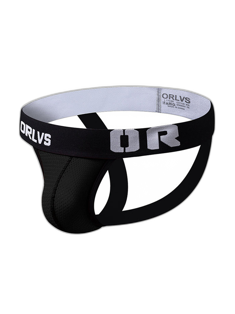 3 Pack Men's U-Pouch Striped Sexy Jockstraps
