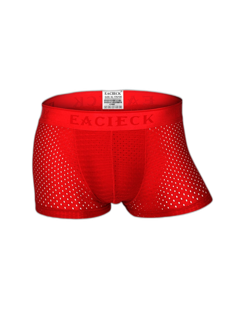 3Pcs Men's Mesh Thin Ice Silk Underwear