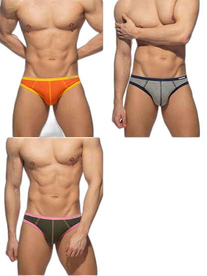 3-pack Men's Cotton 3D U-pouch Briefs