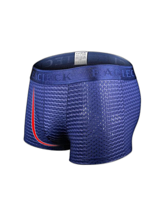 Men's Mesh Thin Ice Silk High-Stretch Comfy Waistband Trunks