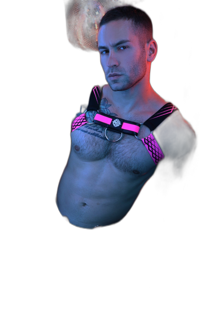 Breedwell Revolution Bulldog Harness Neon Pink