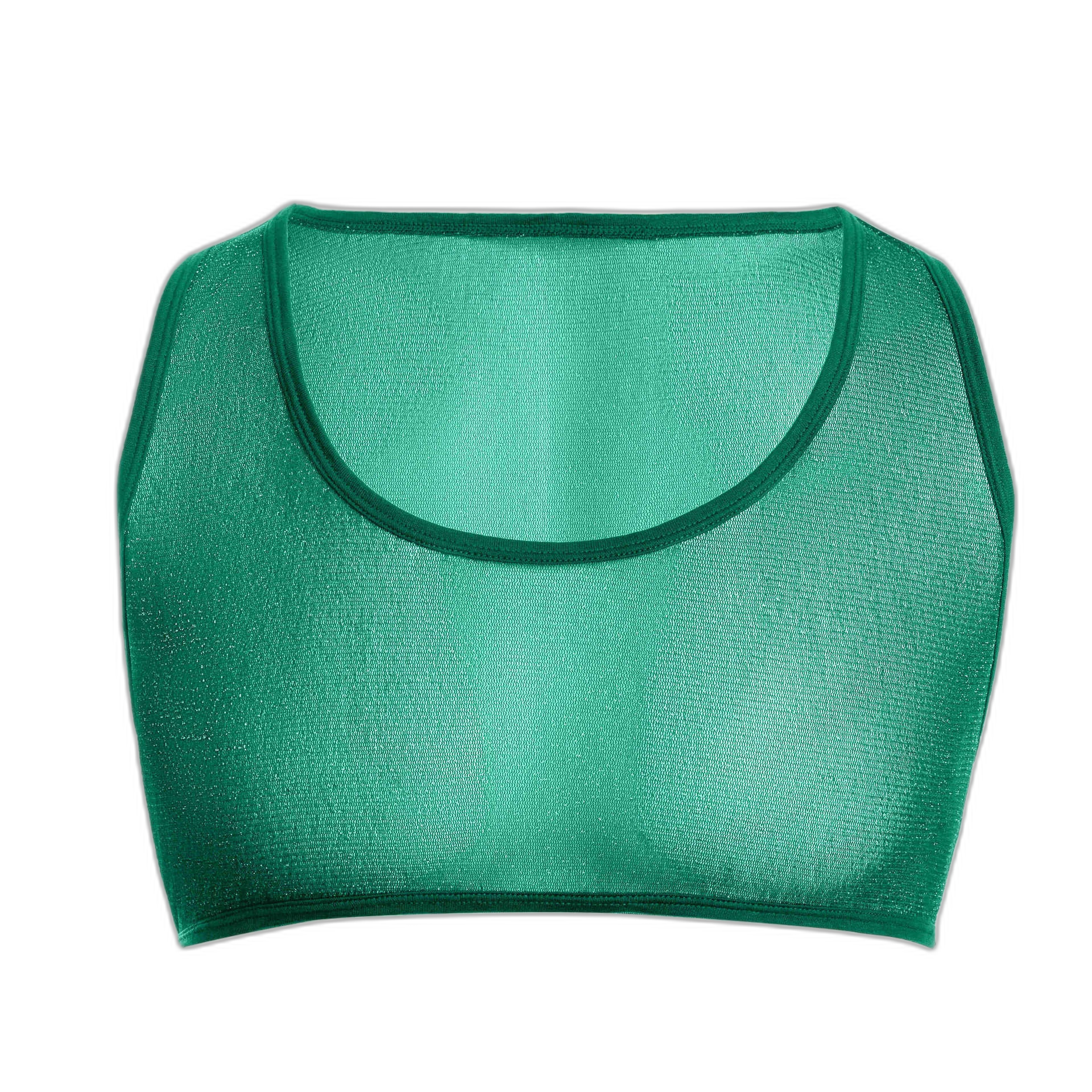 Sheer Glitter Crop Tank