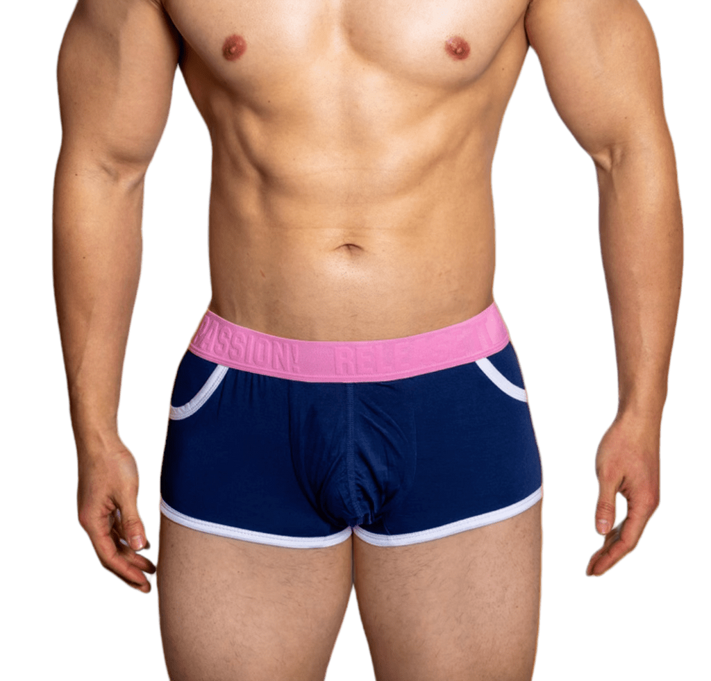 Dog & Master Porn Start Boxer Briefs Pink/Dark Blue