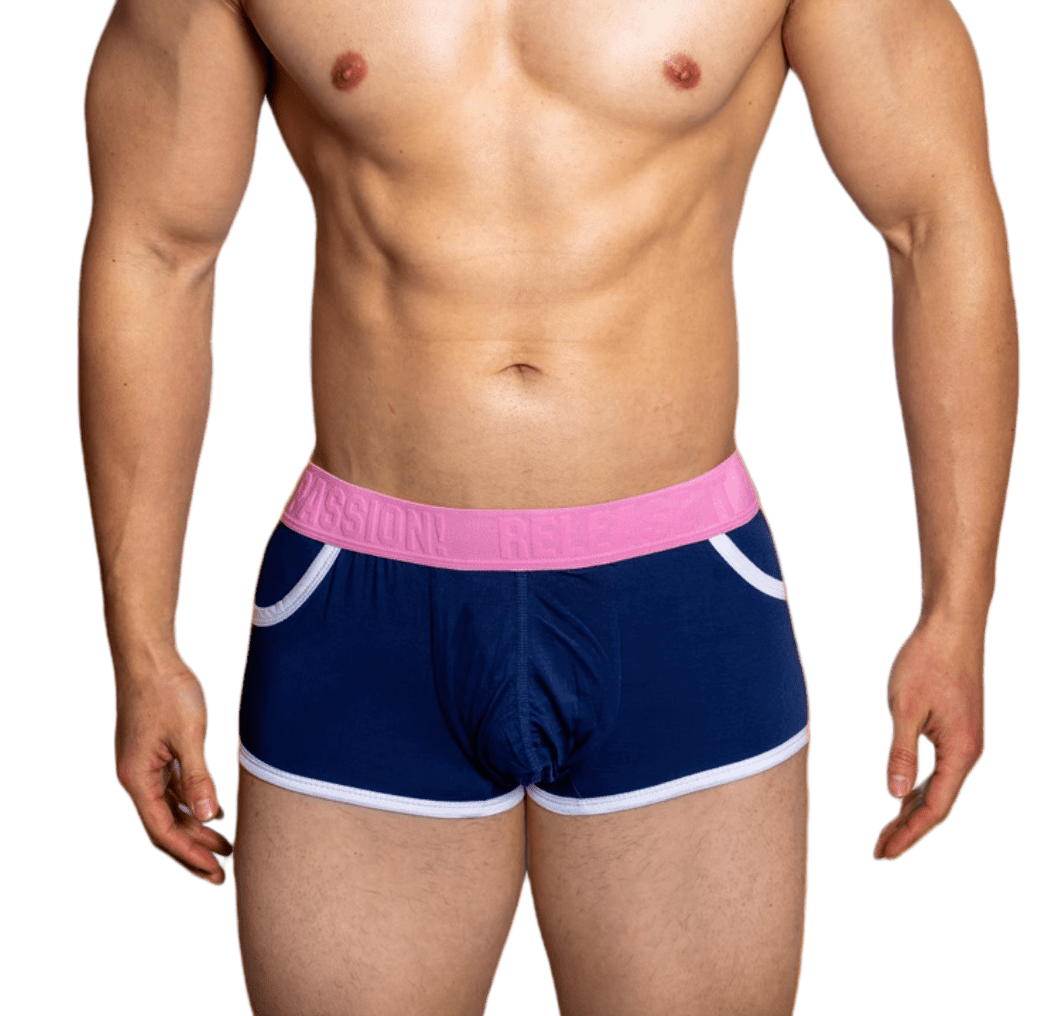 Dog & Master Porn Start Boxer Briefs Pink/Dark Blue