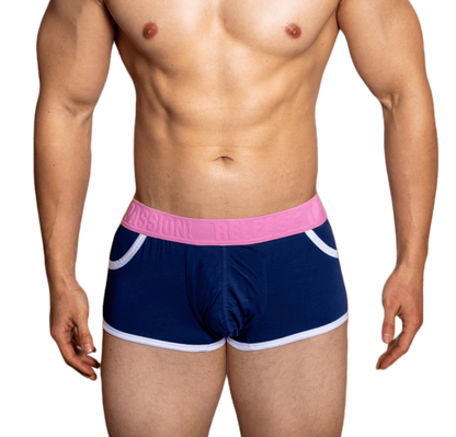 Dog & Master Porn Start Boxer Briefs Pink/Dark Blue