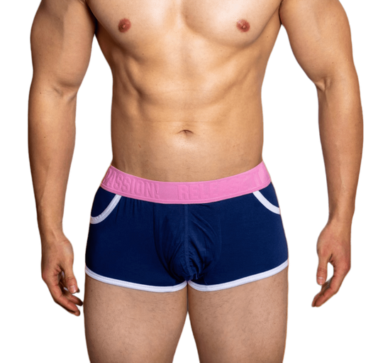 Dog & Master Porn Start Boxer Briefs Pink/Dark Blue