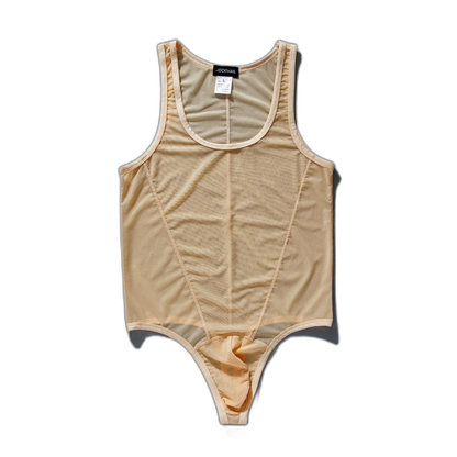 High-Cut Mesh Thong Bodysuit