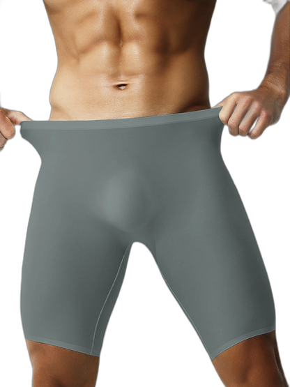 3 Pack Men's Breathable Seamless Mid-Length Boxer Briefs