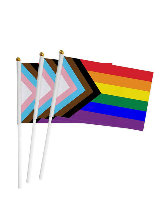 100 Rainbow Handheld LGBT Pride Flags