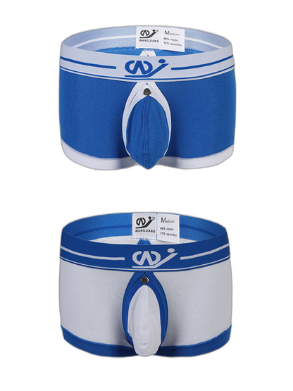 2 Pack Men's Large Pouch Back Opening Sexy Trunks