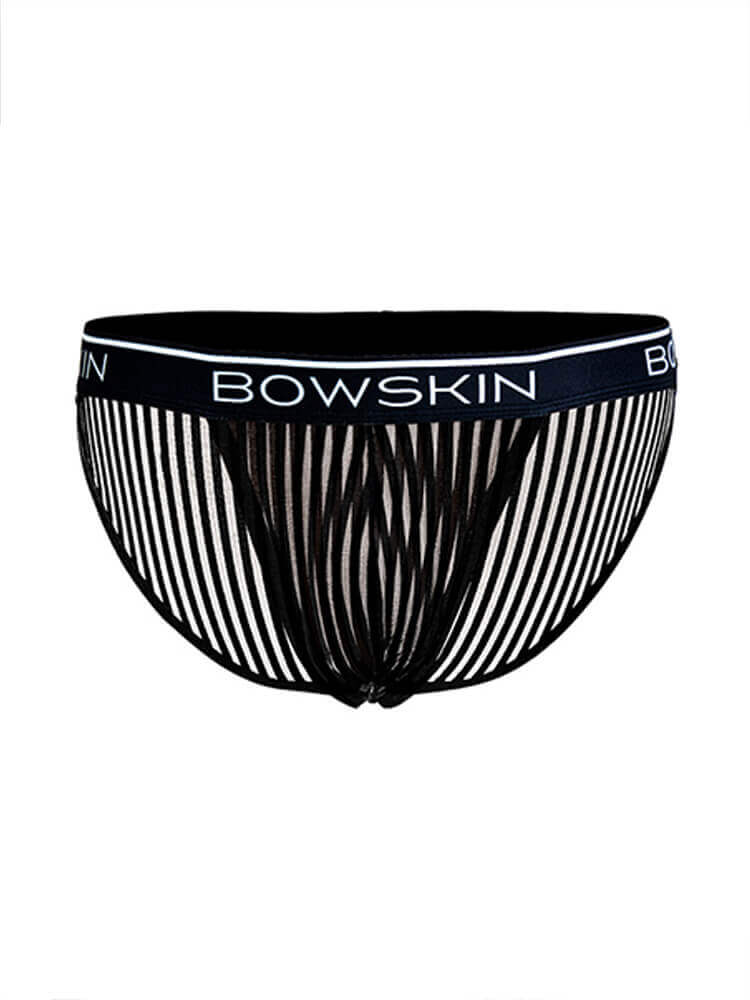 Men's Sexy Striped Breathable Sheer Briefs