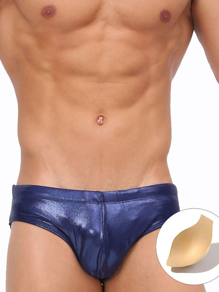 Men's Sexy Shiny Low-Rise Quick-Drying Swim Briefs