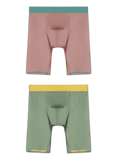 2 Pack Men's Active Flyless Boxer Briefs