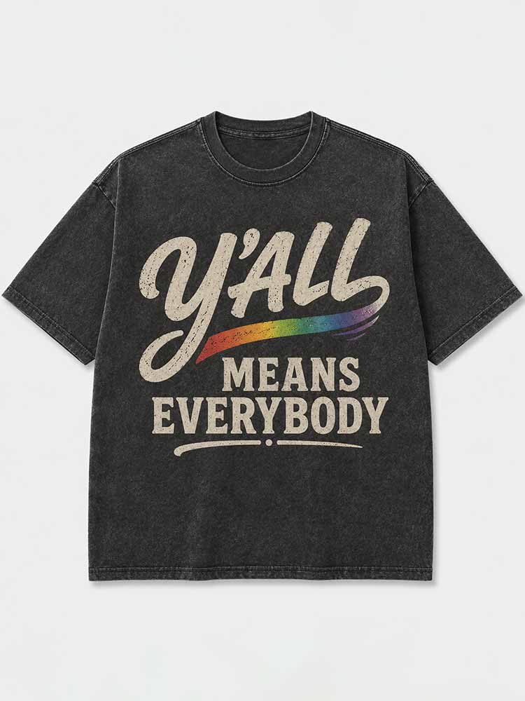 Men's Y'all Means Everybody Vintage Pride Graphic T-shirt