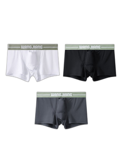 3 Pack Men’s Breathable Trunks with Front Pouch