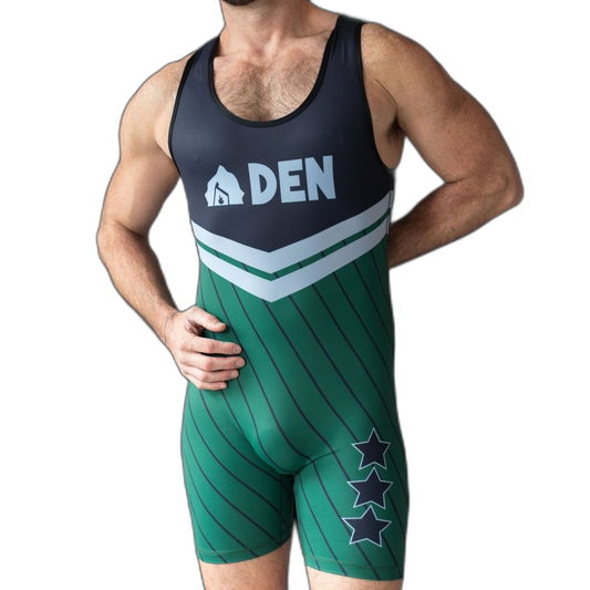 DEN Wrestling Singlet - Collegiate Green
