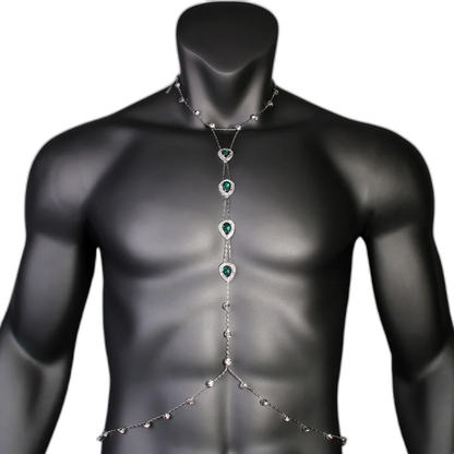 Party Prism Green Rhinestone Harness