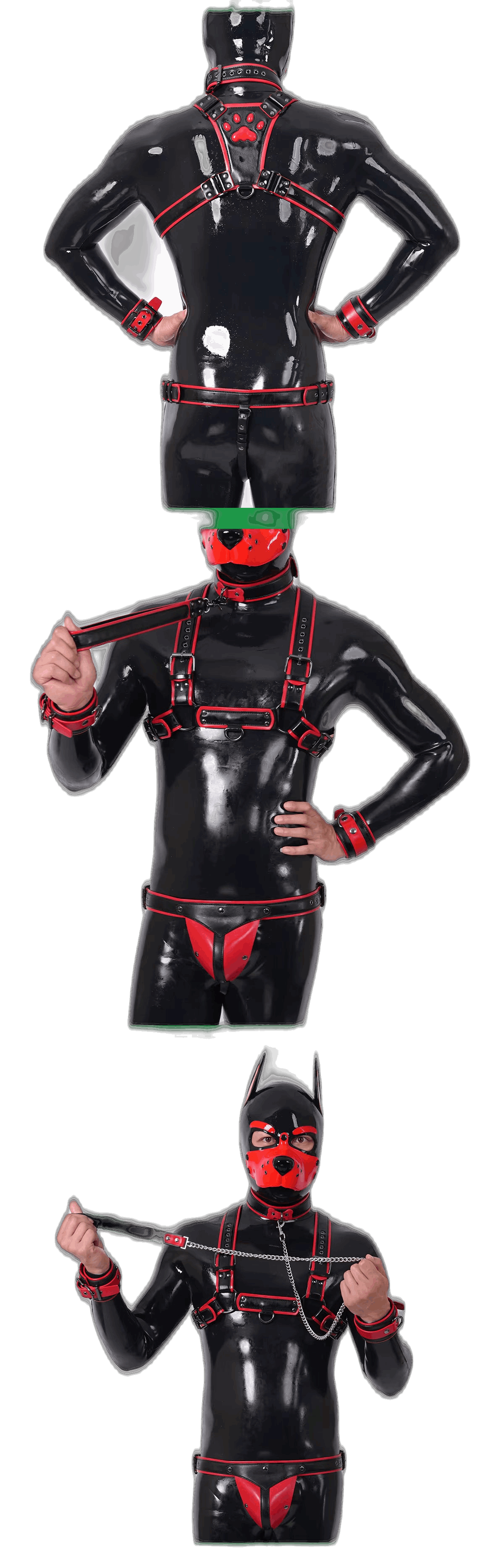 Furrjoi Harness, Cuff, Collar, Lead Underwear Bundle Blue