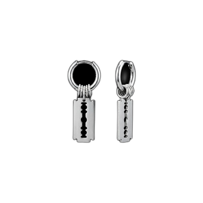Razor Blade Hoop Earrings