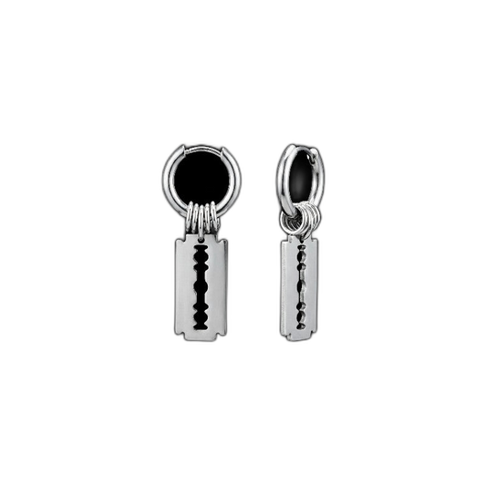 Razor Blade Hoop Earrings