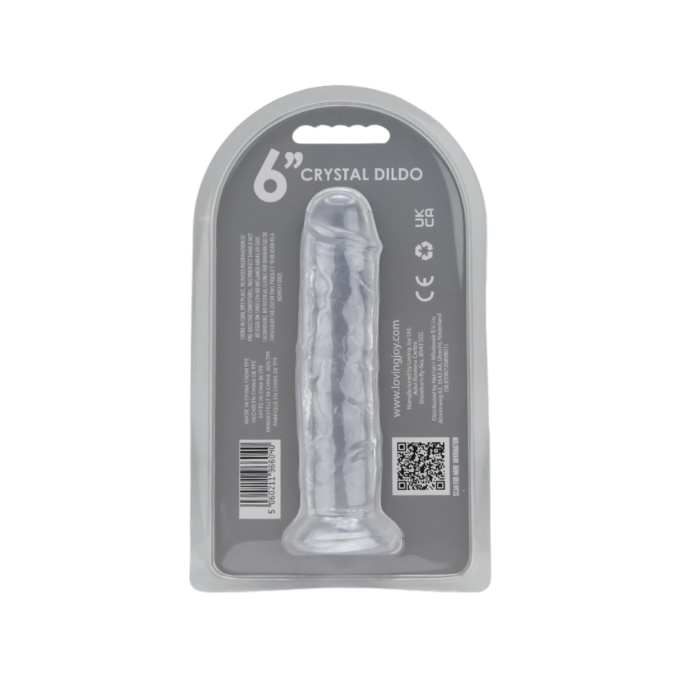 Loving Joy 6 Inch Suction Cup Dildo Clear