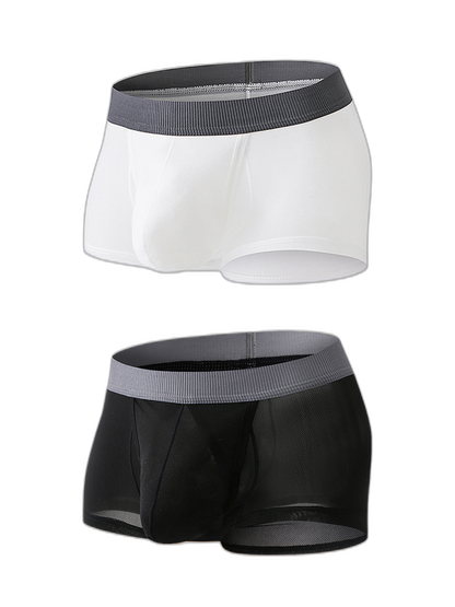 2 Pack Men's Ultra-Thin Trunks with Open Fly
