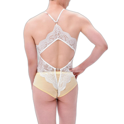 Sissy Lace Bodysuit Leotard for Men