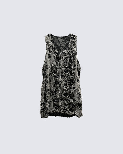 KIIKIO Punk Distressed Sleeveless Vest