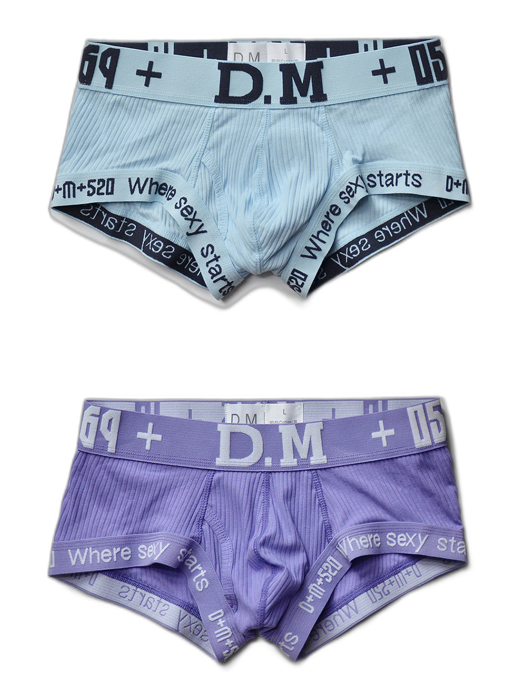 2 Pack Men's Low-rise Sexy Side Opening Pocket Trunk