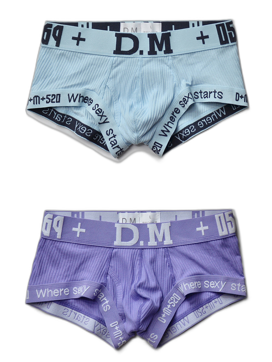 2 Pack Men's Low-rise Sexy Side Opening Pocket Trunk
