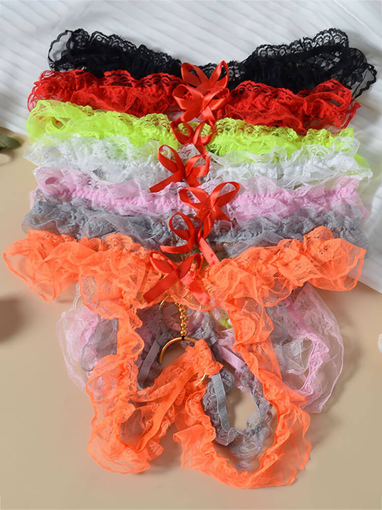 Men's Sexy Lace Trim Low-Rise Jockstrap
