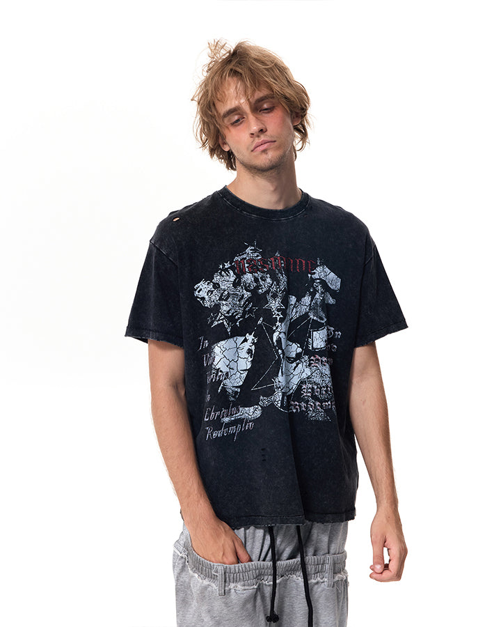 KIIKIO Grunge Distressed Tee