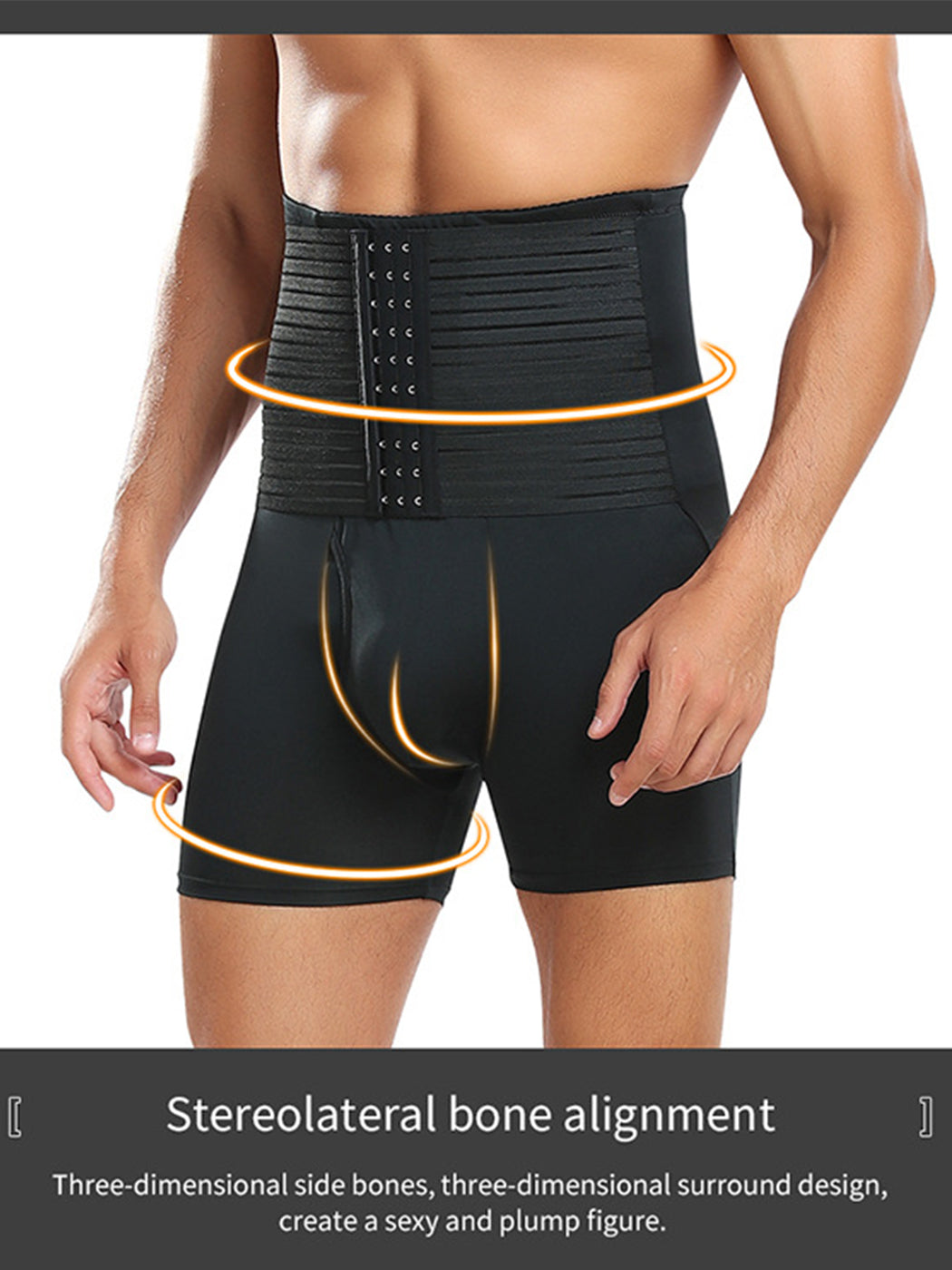 Men's Tummy Control Boxer Briefs with Open Fly